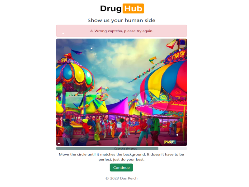 Drug Hub Market access screen